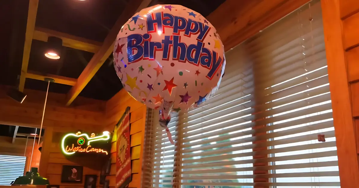 Texas Roadhouse birthday celebration balloon