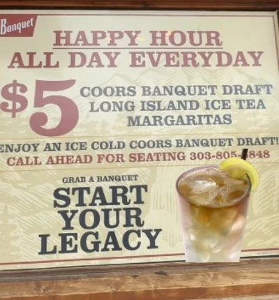 Texas Roadhouse Happy Hour Long Island Iced Tea special