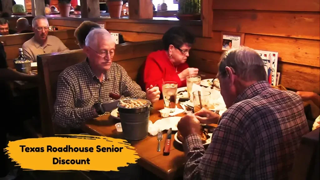 Seniors enjoying a meal with Texas Roadhouse Senior Discount